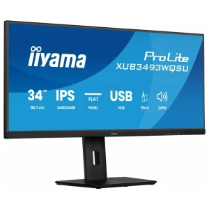 iiyama ProLite XUB3493WQSU-B6 | 34" Ultrawide IPS Monitor | 3440x1440 UWQHD | 120Hz | LED | Zwart