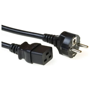 ACT AK5411 | 1,5 m Stroomkabel | CEE 7/7 Male (Recht) naar C19 | Zwart