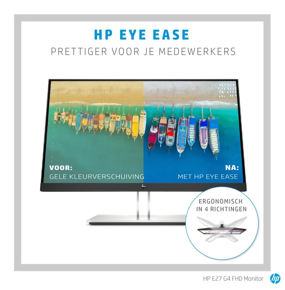 HP E-Series E27 G4 27" | 1920x1080 IPS | 60Hz | Full HD Monitor | Zwart - Afbeelding 12
