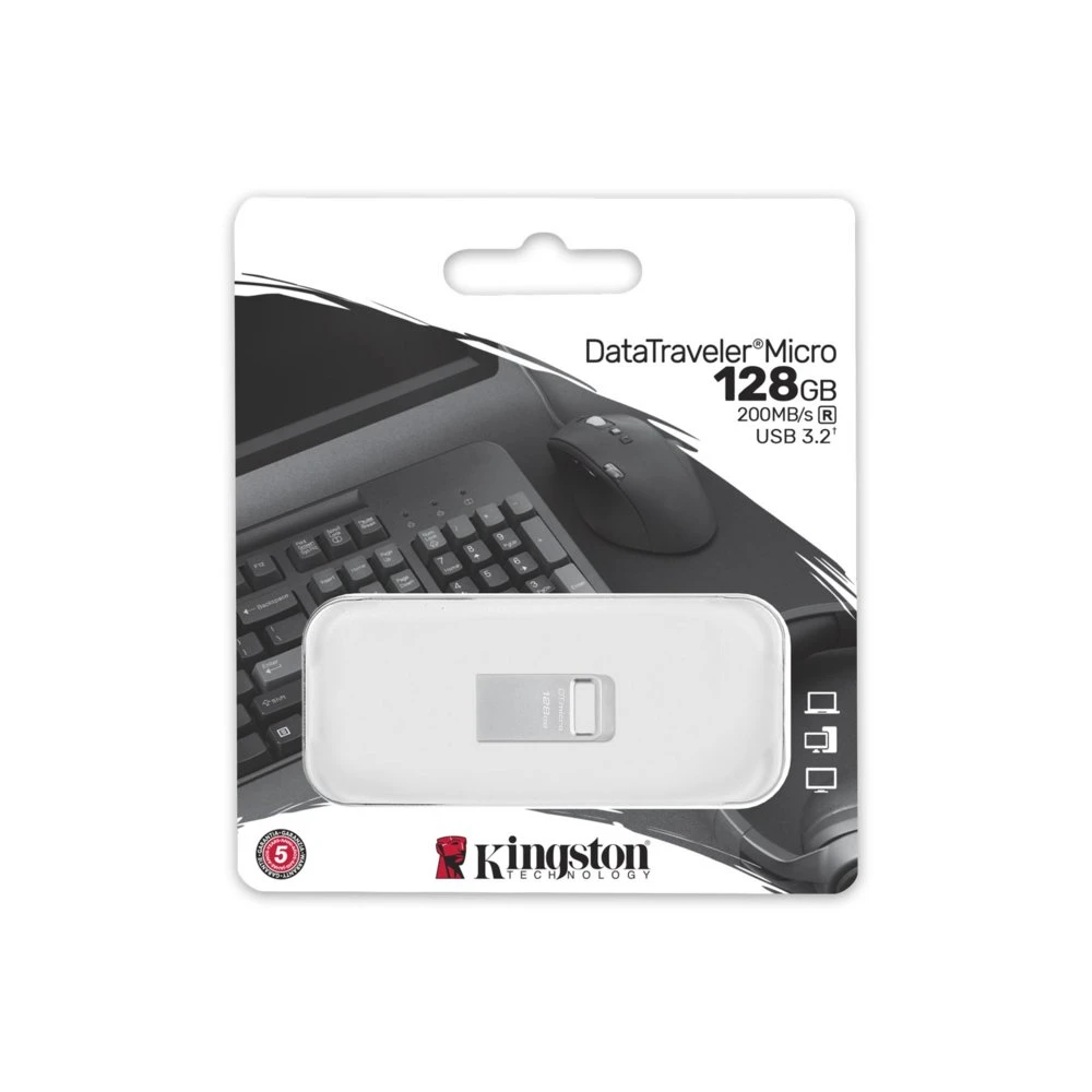 Kingston DataTraveler | 128GB USB-C 3.2 Flash Drive | Zilver - Afbeelding 3