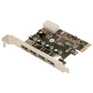 LogiLink PC0057A | PCI Express USB 3.2 Gen 1 (3.1 Gen 1) Kaart | 4x USB-A Poorten | 5 Gbit/s | Intern