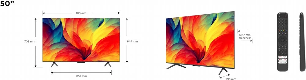 TCL 50QLED780 | 50" 4K Ultra HD QLED Smart TV | Google TV | Quantum Dot | HDR10 | 60Hz - Afbeelding 11