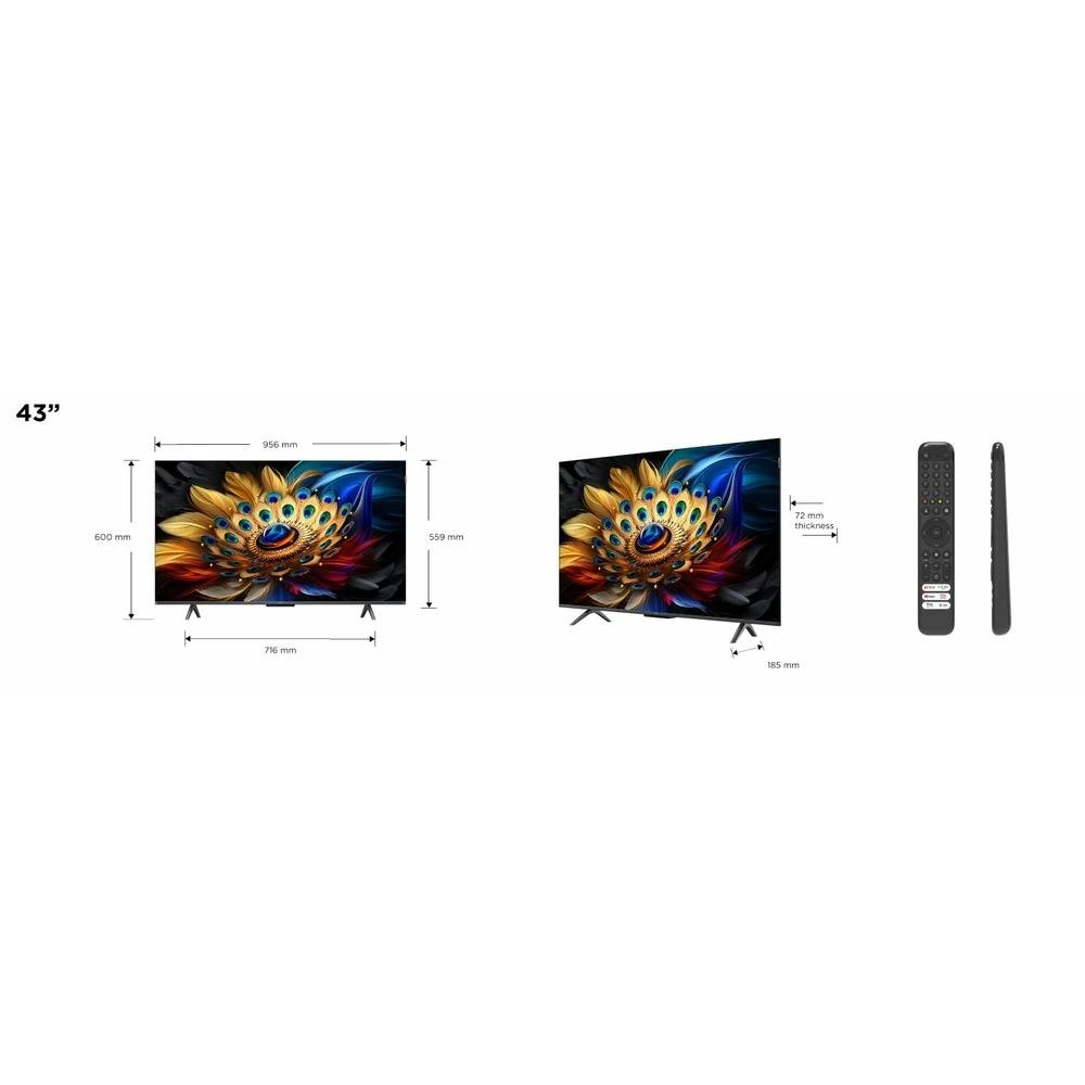 TCL 43C655 | 43'' Ultra HD 4K | QLED Smart TV | Wifi | Google TV | Local Dimming | Dolby Vision | 60Hz - Afbeelding 13