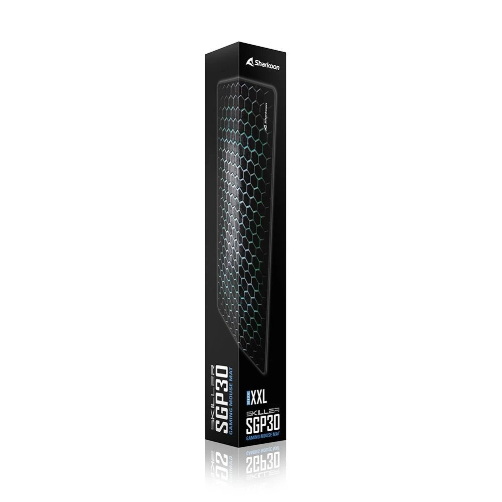 Sharkoon SKILLER SGP30 | Gaming-muismat | XXL-formaat (900 x 400 mm) | Waterafstotend textiel | Antislip rubberen onderzijde | Zwart/Groen - Afbeelding 4