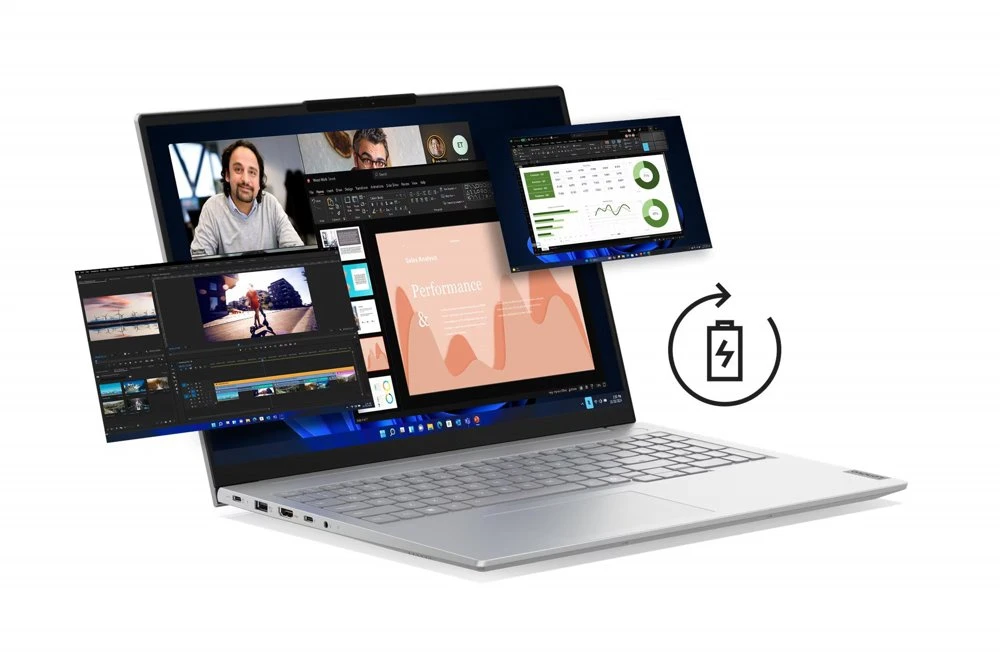 Lenovo ThinkBook 16 G8 | 16" WUXGA IPS (1920x1200) | Intel Core Ultra 5 225U | 16GB DDR5 RAM | 512GB SSD | Windows 11 Professional | Grijs - Afbeelding 4