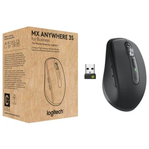 Logitech MX Anywhere 3S for Business S | Draadloze Muis | Links- en Rechtshandig | RF + Bluetooth | 8000 DPI | Grafiet