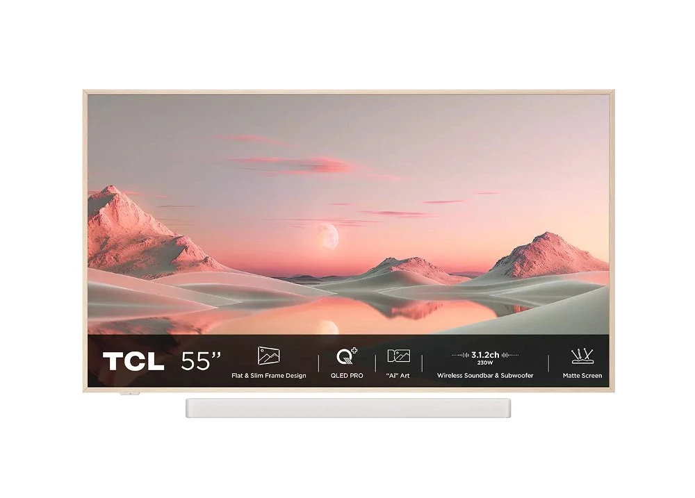 TCL NXTFRAME 55A300PRO | 55" 4K Ultra HD QLED Smart TV | Google TV | Inclusief Soundbar & Subwoofer | Dolby Vision IQ | 120Hz - Afbeelding 5