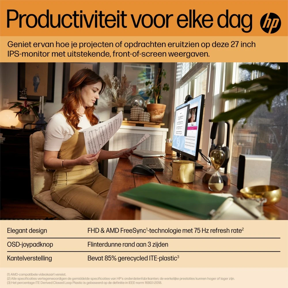 HP V27i G5 27" | 1920x1080 IPS | 75Hz | Monitor - Afbeelding 13