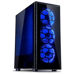 Inter-Tech CXC2 Blue Light | Midi Tower Case | Zwart