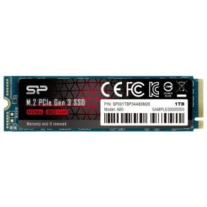 Silicon Power A80 | 1TB NVMe SSD | M.2 | Gen3 | 2.700MB/s Lezen | 1.400MB/s Schrijven