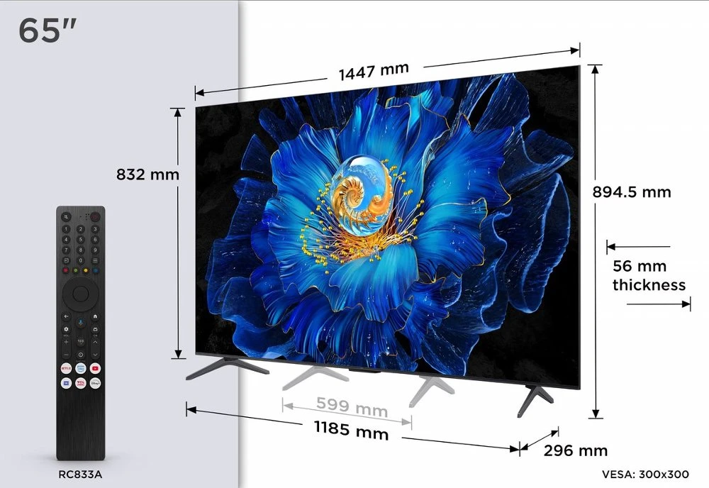 TCL 65C61KS | 65" 4K Ultra HD QD-MiniLED Smart TV | 120Hz | Google TV + Wifi | Dolby Vision | HDMI 2.1 (2025) - Afbeelding 6