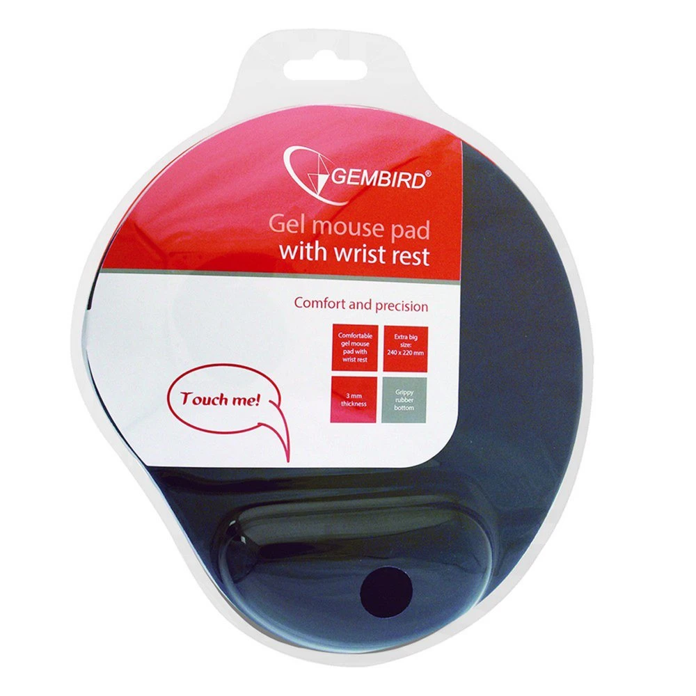 Gembird MP-GEL-BLACK | Ergonomische Muismat | Zwart - Afbeelding 2