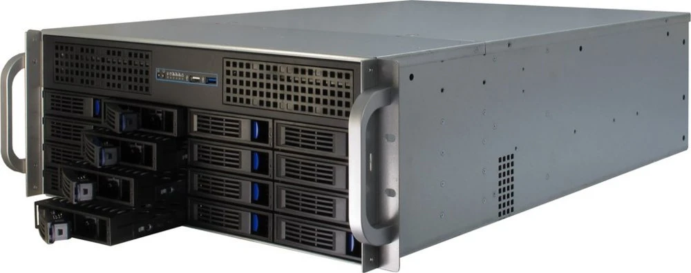 Inter-Tech 4U-4416L | Server Rack Case | Zwart/Zilver - Afbeelding 3