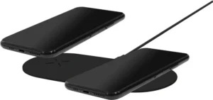 Mobiparts Dual Fast Wireless Charging Pad | Draadloze Oplader 10W Qi | Zwart