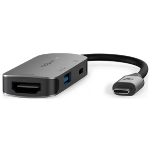Nedis CCGB64230GY01 | Interface Hub USB 3.2 Gen 1 (3.1 Gen 1) | 1× USB-A + 1× USB-C + 1× HDMI | 5 Gbps | Grijs