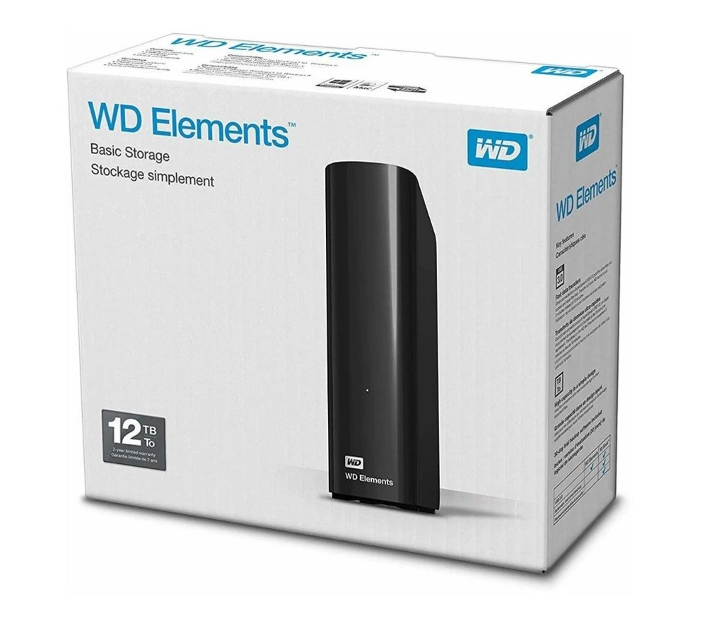 Western Digital Elements Desktop | Externe Harde Schijf | 12TB | USB 3.0 | Zwart - Afbeelding 3