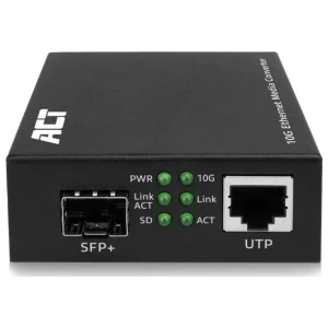 ACT AC4455 | 10G Media Converter | 10000 Mbit/s | Multimode/Single-mode | Zwart