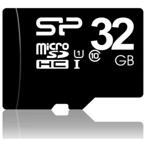 Silicon Power Elite | MicroSDHC | 32GB | Class 10 | UHS-I U1 | Inclusief SD-adapter | Zwart
