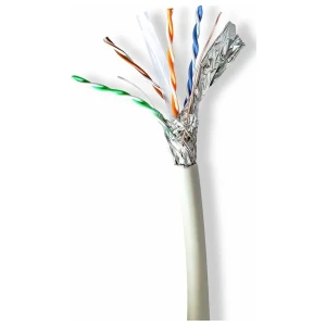 Nedis netwerkkabel | Cat6a | S/FTP (S-STP) | 100 m | Grijs | CCBG8538GY100S