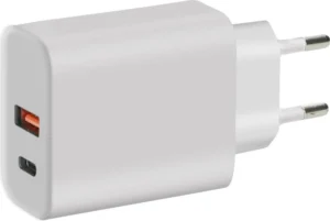 Mobiparts Wall Charger | 2-Poorts USB-C & USB-A Oplader 45W met Fast Charge | Wit