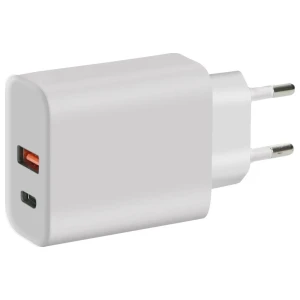 Mobiparts Wall Charger | 2-Poorts USB-C & USB-A Oplader 45W met Fast Charge | Wit