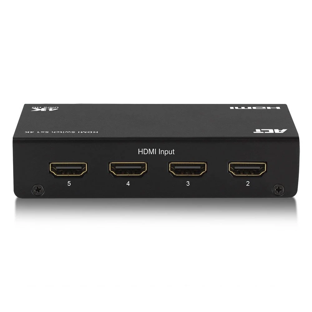 ACT AC7840 HDMI Switch | 5 Ingangen | 1 Uitgang | 4K @ 30Hz | Inclusief Afstandsbediening - Afbeelding 2