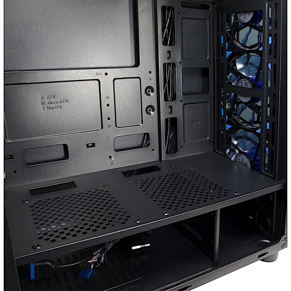 Inter-Tech CXC2 Blue Light | Midi Tower Case | Zwart - Afbeelding 6