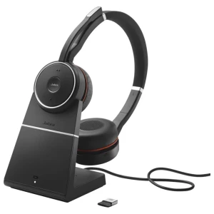 Jabra Evolve 75 | Draadloze On-ear Headset met ANC | USB Receiver | Oplaadstation | Zwart