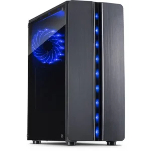 Inter-Tech Thunder Blue Light | Midi Tower Case | Zwart