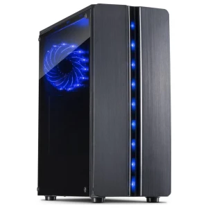Inter-Tech Thunder Blue Light | Midi Tower Case | Zwart