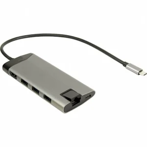 Inter-Tech GDC-802 | Docking Station | USB-C 3.2 Gen 1 | Grijs