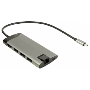 Inter-Tech GDC-802 | Docking Station | USB-C 3.2 Gen 1 | Grijs