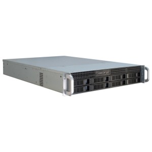 Inter-Tech IPC 2U-2408 Rack Zwart, Roestvrijstaal