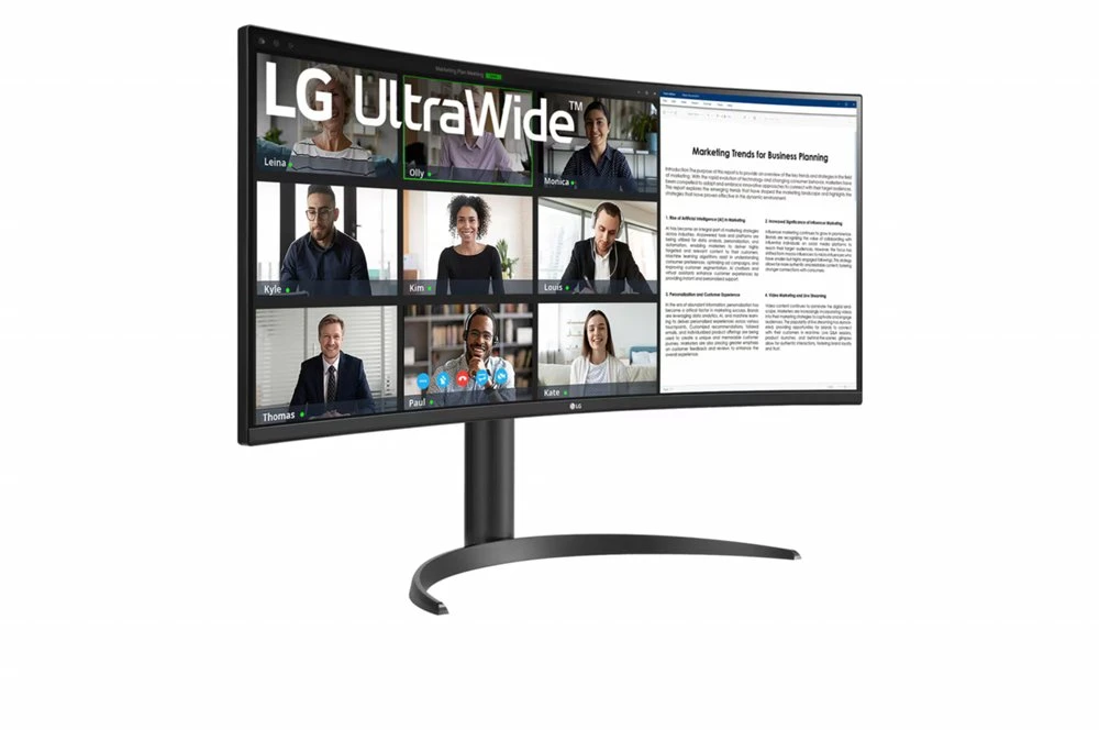 LG 34WR55QK-B | 34" Curved Ultrawide | 3440 x 1440 | Wide Quad HD | Zwart | Power Delivery | USB hub - Afbeelding 4