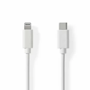 Nedis CCGL39650WT10 | Lightning-naar-USB-C kabel | 1 m | Lightning Male naar USB-C Male | Opladen en synchroniseren | Wit