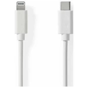 Nedis CCGL39650WT10 | Lightning-naar-USB-C kabel | 1 m | Lightning Male naar USB-C Male | Opladen en synchroniseren | Wit