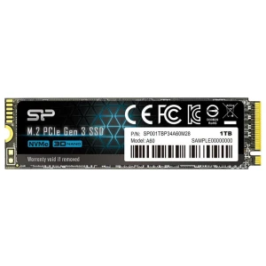 Silicon Power A60 | 1TB NVMe SSD | M.2 Gen3 | 2.200MB/s Lezen | 1.600MB/s Schrijven