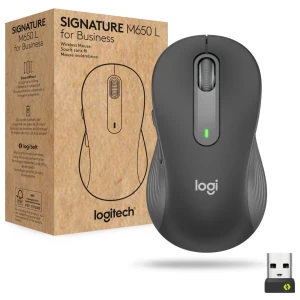 Logitech Signature M650 for Business | Draadloze Muis | Rechtshandig | RF + Bluetooth | 4000 DPI | Grafiet