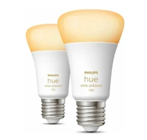 Philips Hue White Ambiance | 8W A60 LED-lamp | E27 fitting | 2-pack | EU | Dimbaar | Bluetooth & Zigbee
