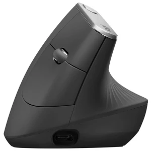 Logitech MX Vertical | Draadloze Ergonomische Muis | Rechtshandig | RF + Bluetooth + USB-C | 4000 DPI suggestie | Grafiet