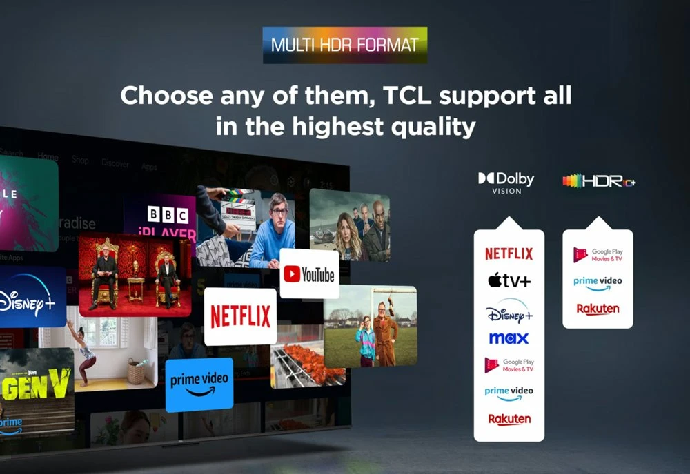 TCL 43V6C | 43" 4K Ultra HD DLED Smart TV | Google TV | Dolby Vision | 60Hz | HDMI 2.1 - Afbeelding 7
