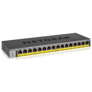 NETGEAR GS116LP | Unmanaged Switch | 16 Poorten | Gigabit Ethernet (10/100/1000 Mbps) | PoE | Zwart