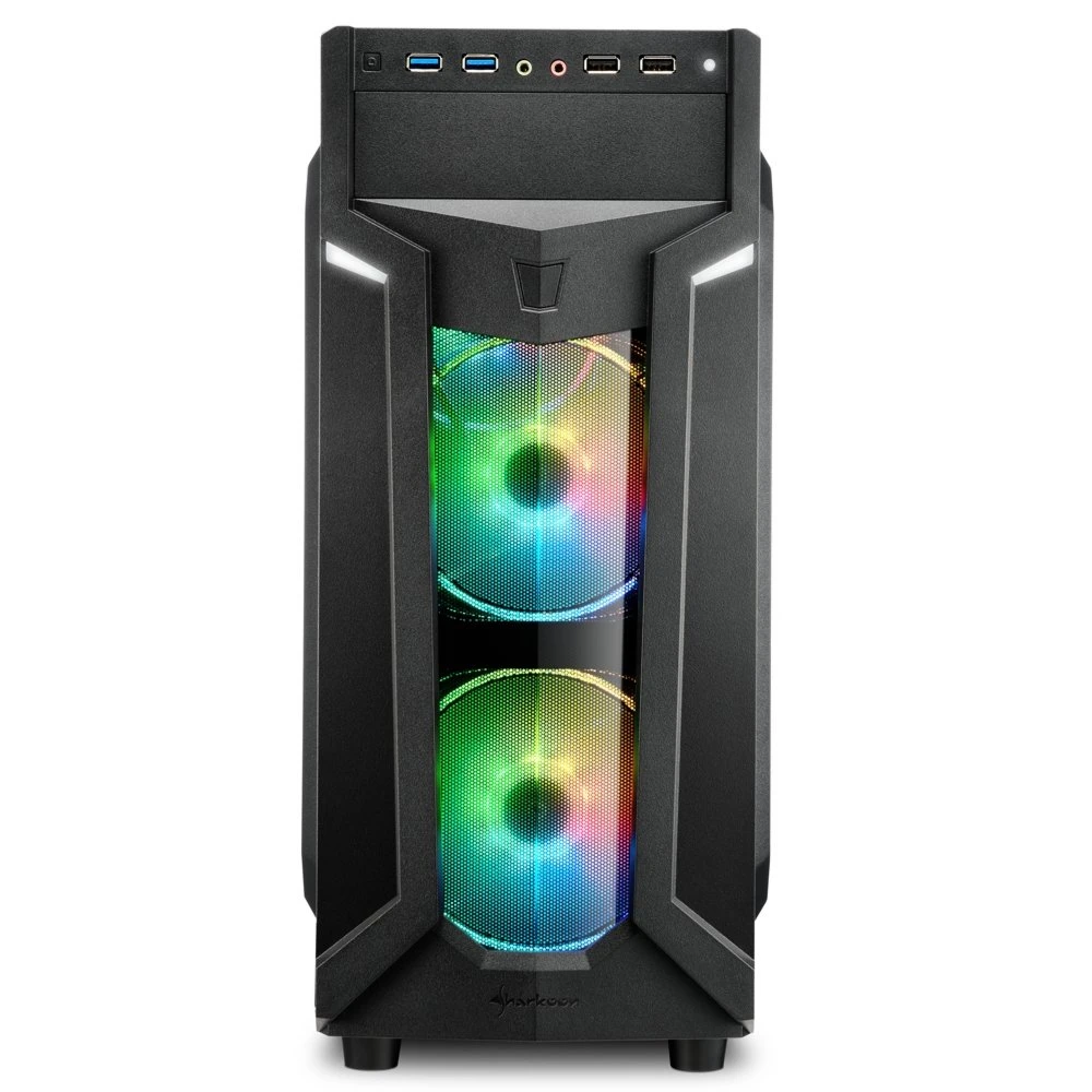 Sharkoon VG6-W RGB | Midi Tower Case | Zwart - Afbeelding 2