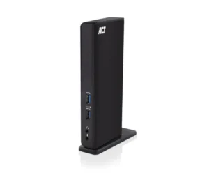 ACT AC7049 | USB-C/A Multiport Docking Station | 2x HDMI (2048x1152) + Ethernet + 6x USB + Audio | Zwart