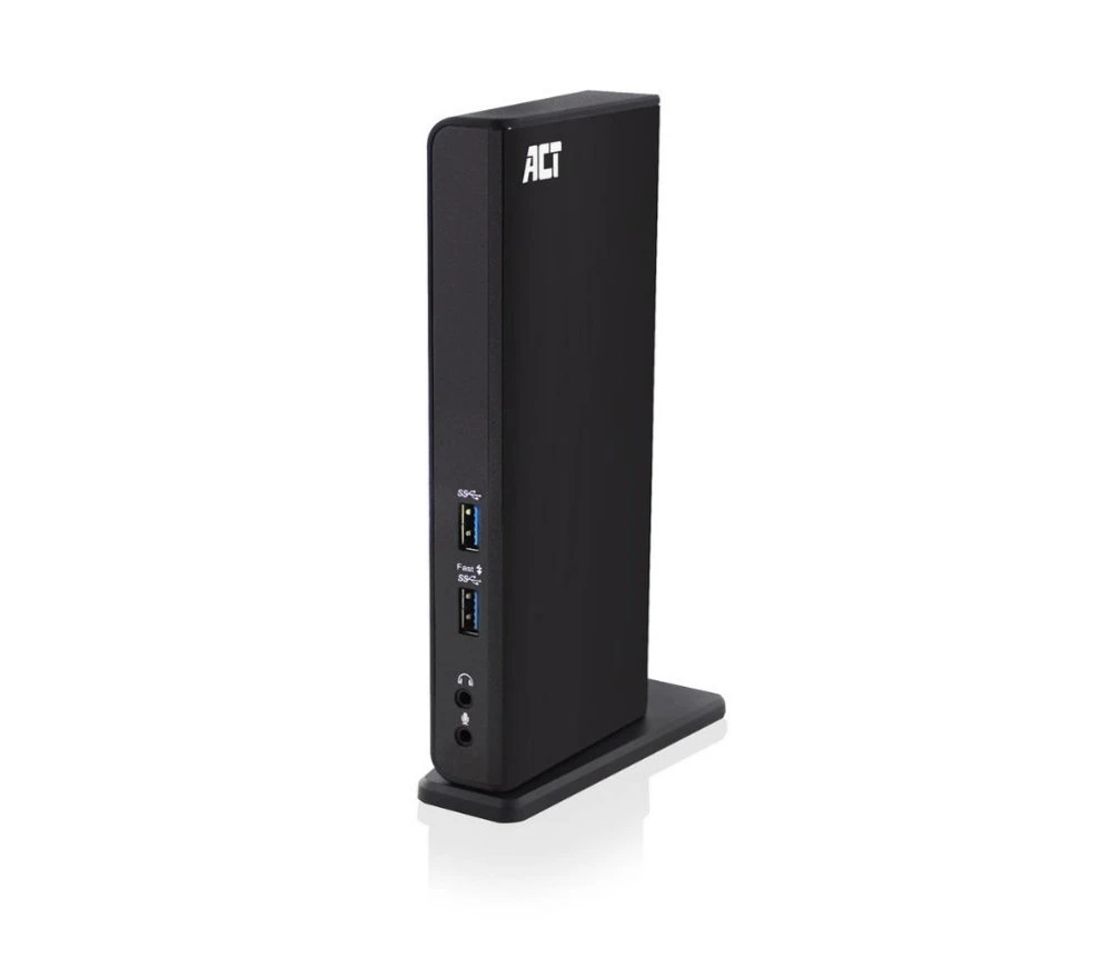 ACT AC7049 | USB-C/A Multiport Docking Station | 2x HDMI (2048x1152) + Ethernet + 6x USB + Audio | Zwart