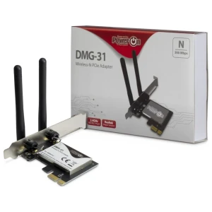 Inter-Tech DMG-31 | Interne WLAN-adapter | PCIe x1 | Wi-Fi 4 (802.11n) | 300 Mbps | 2x 3dBi antennes