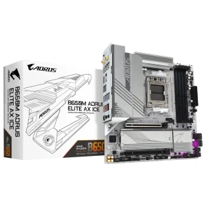 Gigabyte B650M AORUS ELITE AX ICE | Socket AM5 | AMD B650 | 4xDDR5 | Micro ATX | Moederbord