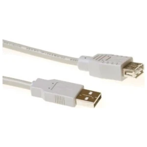 ACT | USB 2.0 Verlengkabel | USB-A Male naar USB-A Female | Ivoor