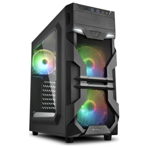 Sharkoon VG7-W RGB | Midi Tower Behuizing | Zwart | Met RGB-verlichting en Acryl Zijpaneel