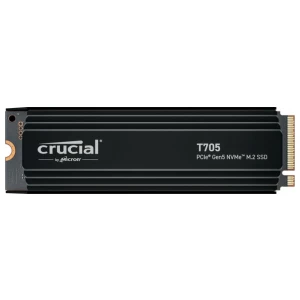 Crucial T705 | 4 TB NVMe SSD | M.2 Gen5 | tot 14.100 MB/s Lezen | tot 12.600 MB/s Schrijven | Heatsink